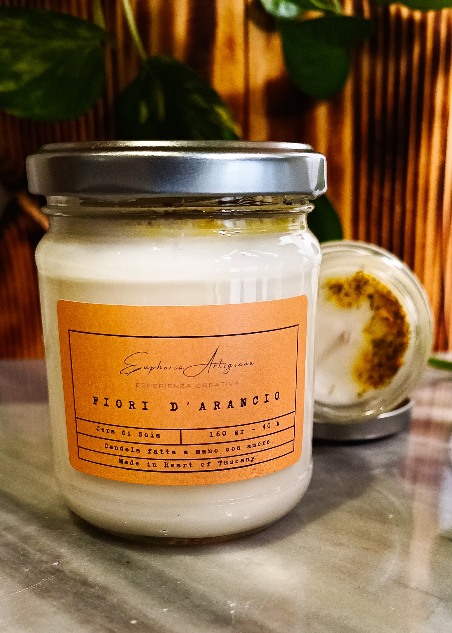 FIORI D'ARANCIO - Candela Artigianale Profumata in Cera di Soia