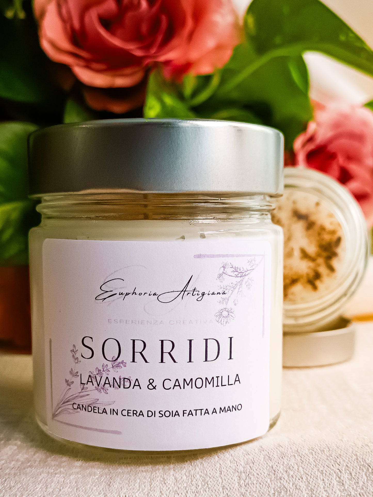SORRIDI - Candela Profumata Artigianale in Cera di Soia