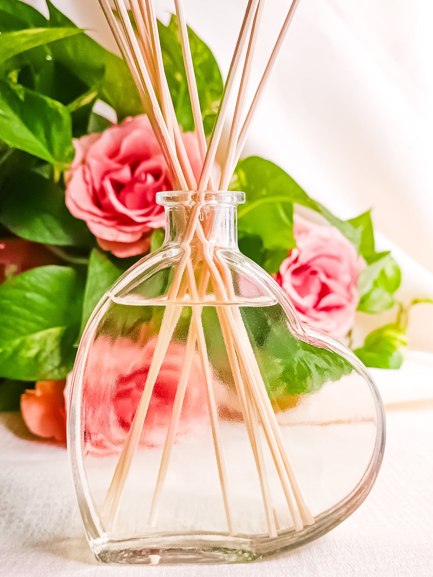 Désodorisant avec Bâtonnets "Coeurs et Fleurs"