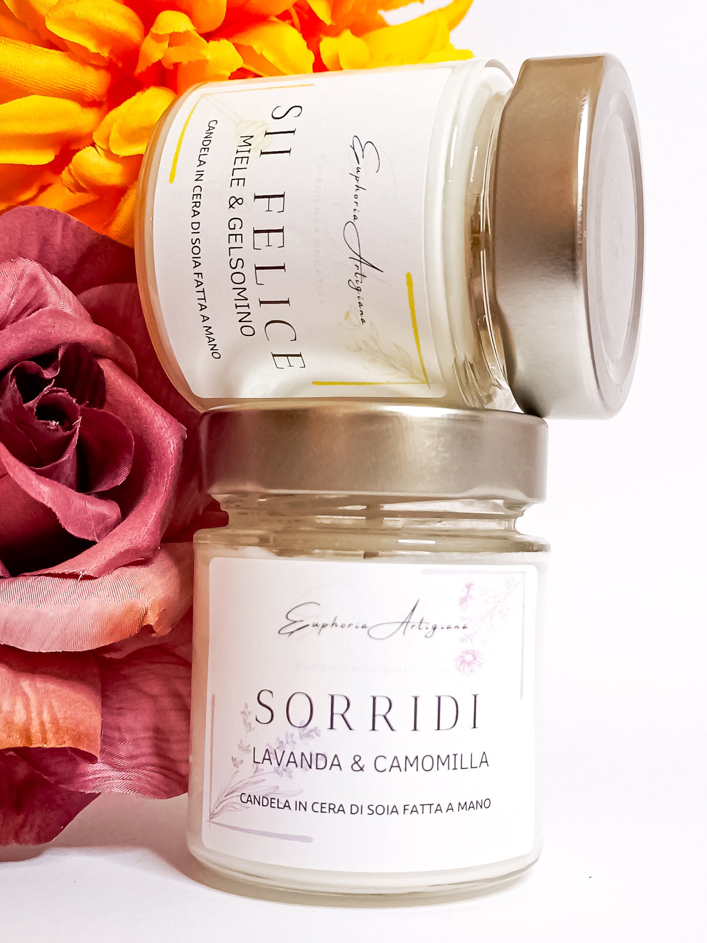 SORRIDI - Candela Profumata Artigianale in Cera di Soia