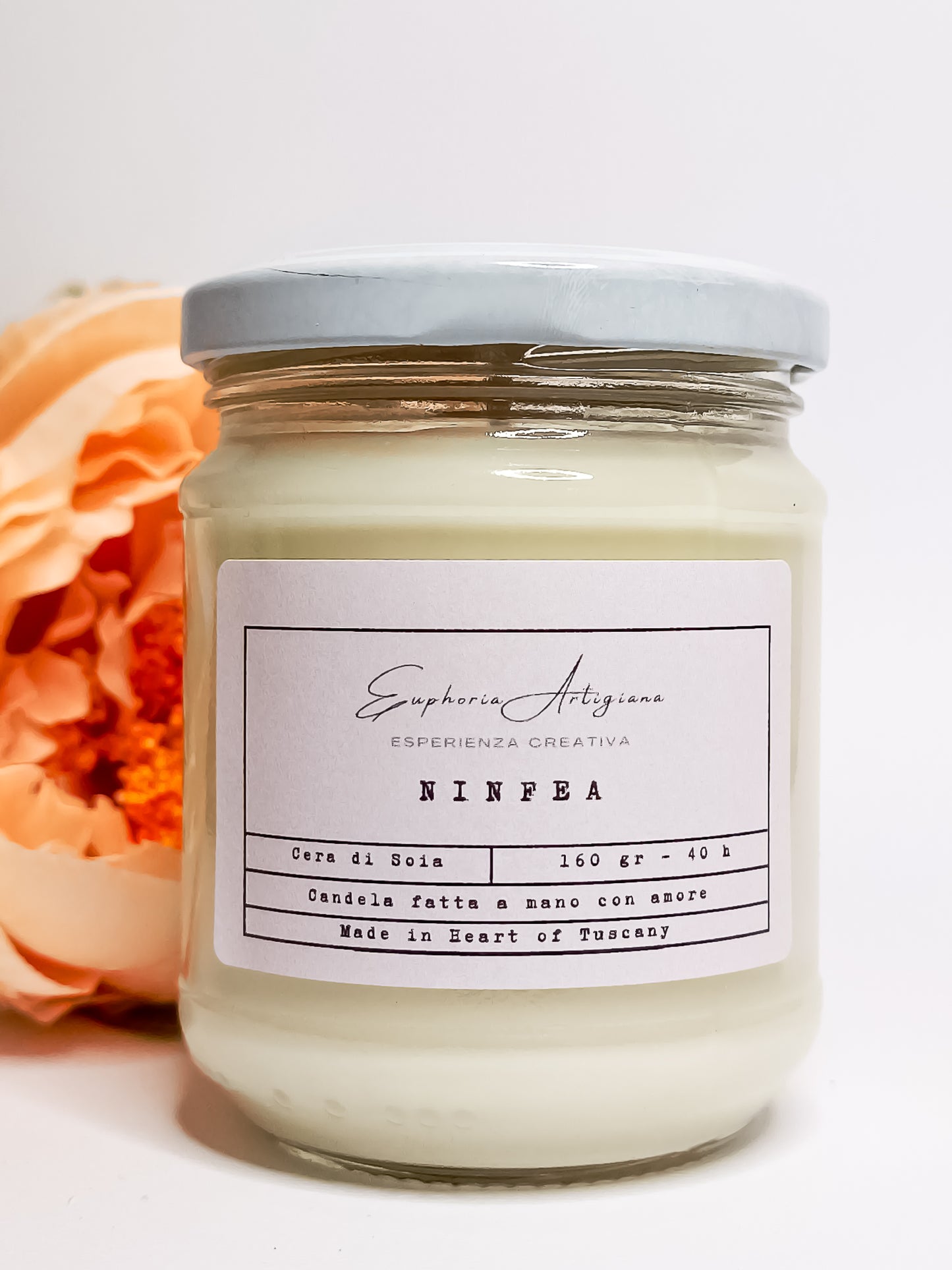NINFEA - Candela Artigianale Profumata in Cera di Soia
