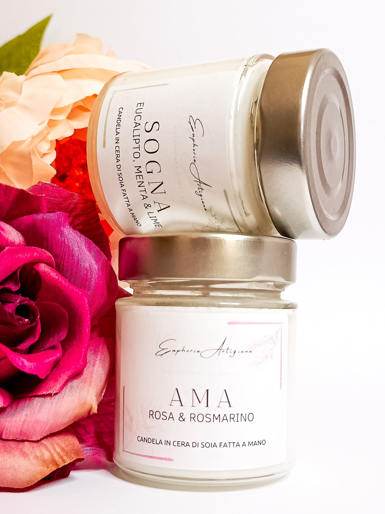 Candele Profumate "Cuori e Fiori"