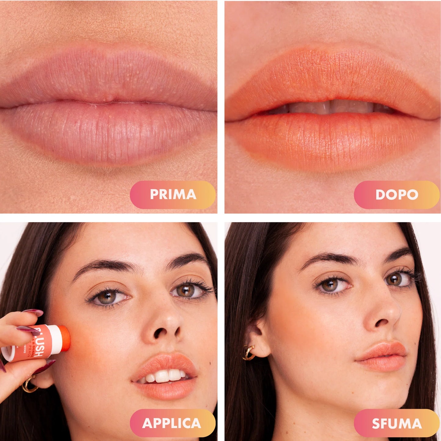 Enooso | Blush Labbra e Guance - Sweet Peach