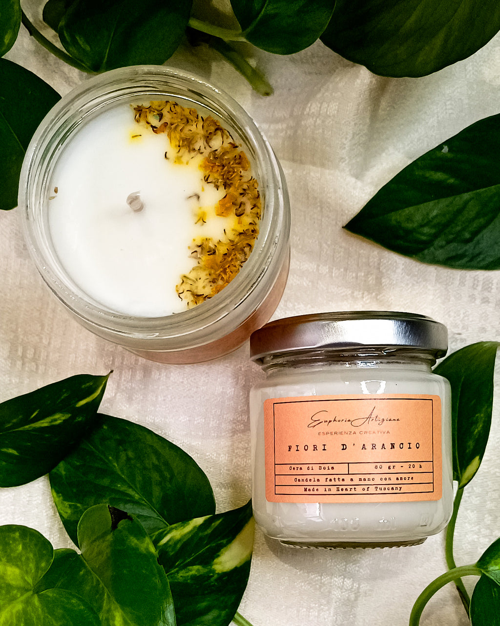 FLEURS D'ORANGER - Bougie parfumée artisanale en cire de soja