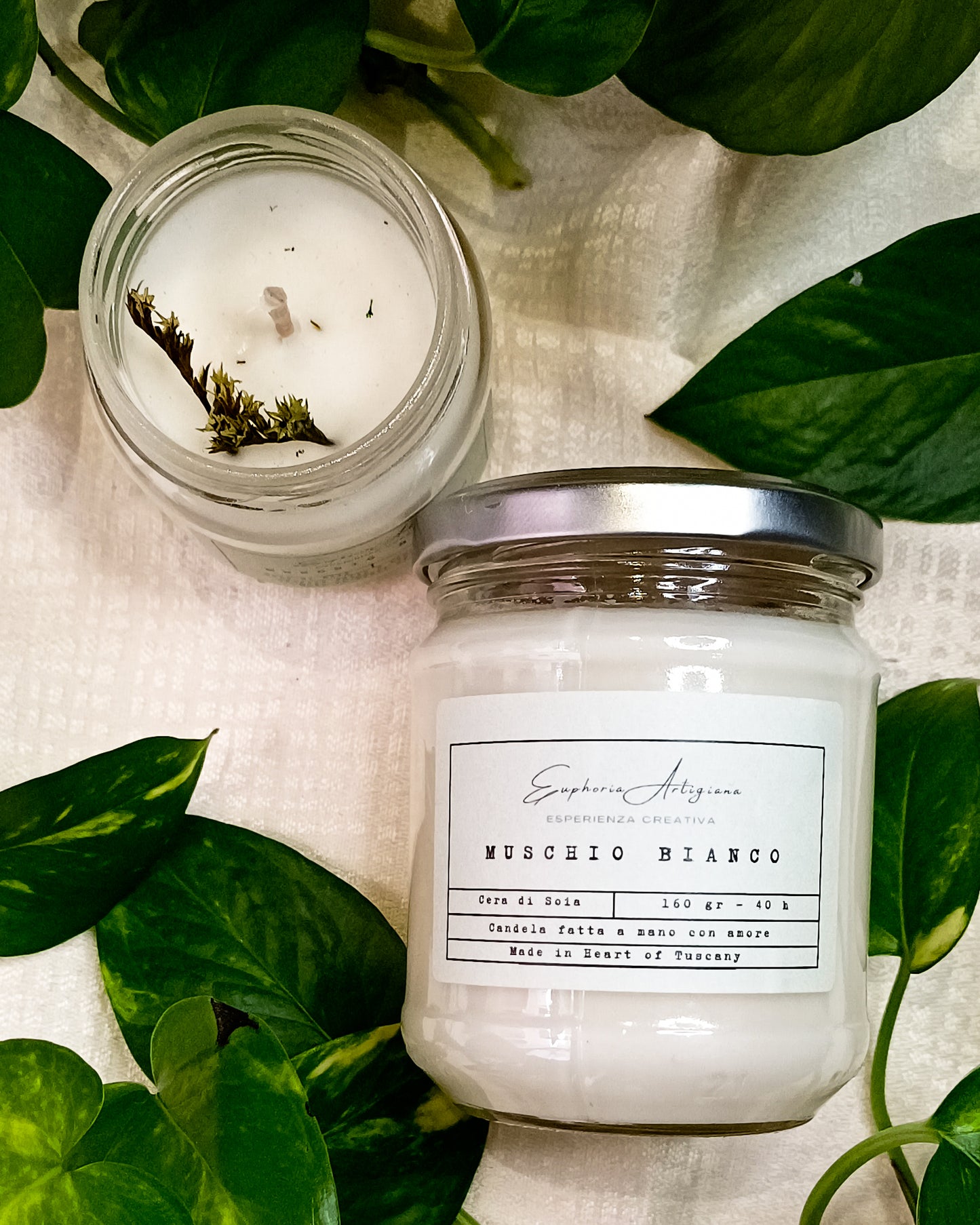 WHITE MUSK - Artisan Scented Candle in Soy Wax