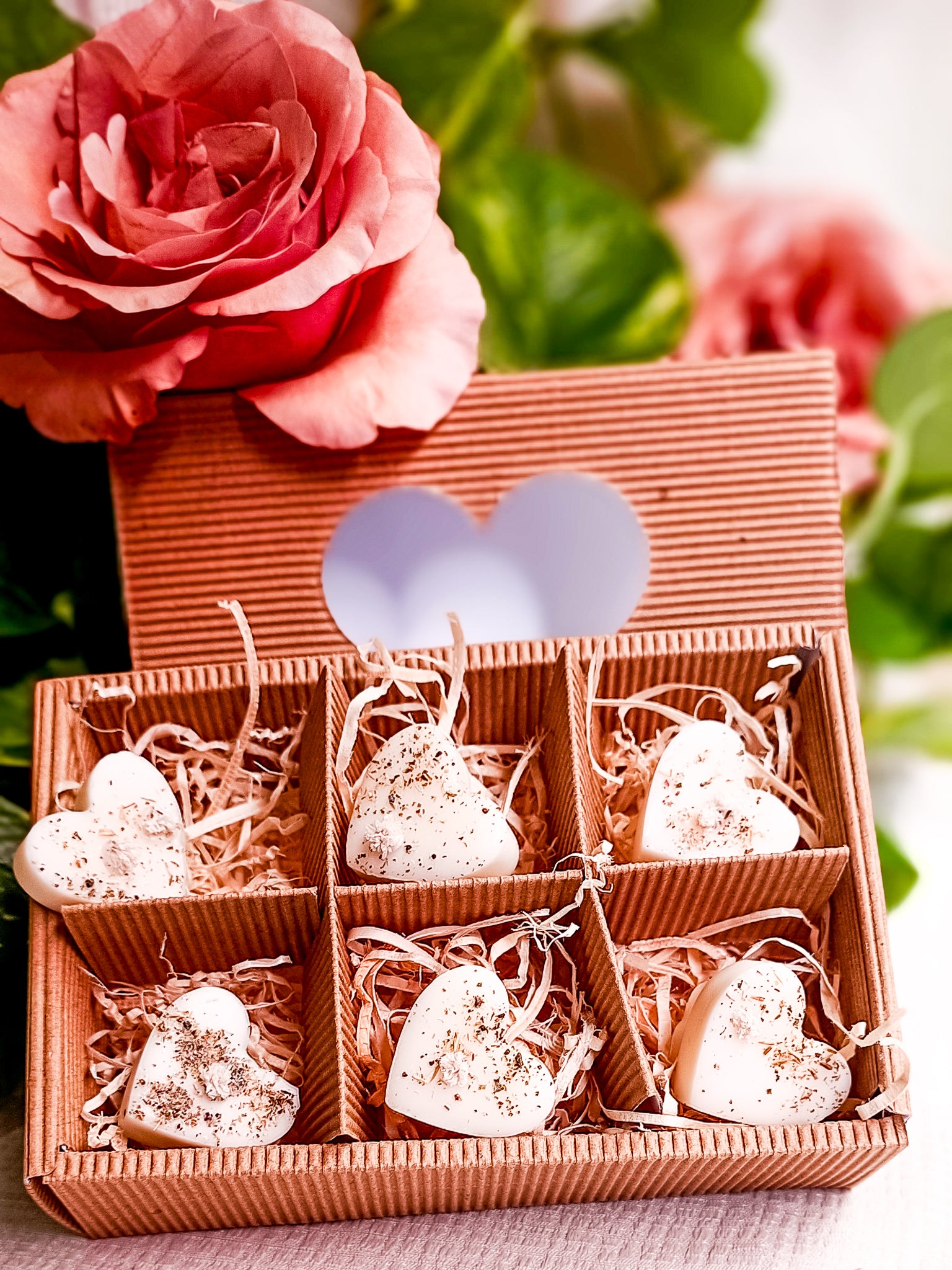 SII FELICE - Box 6 Tart in Cera di Soia Profumate a forma di Cuore