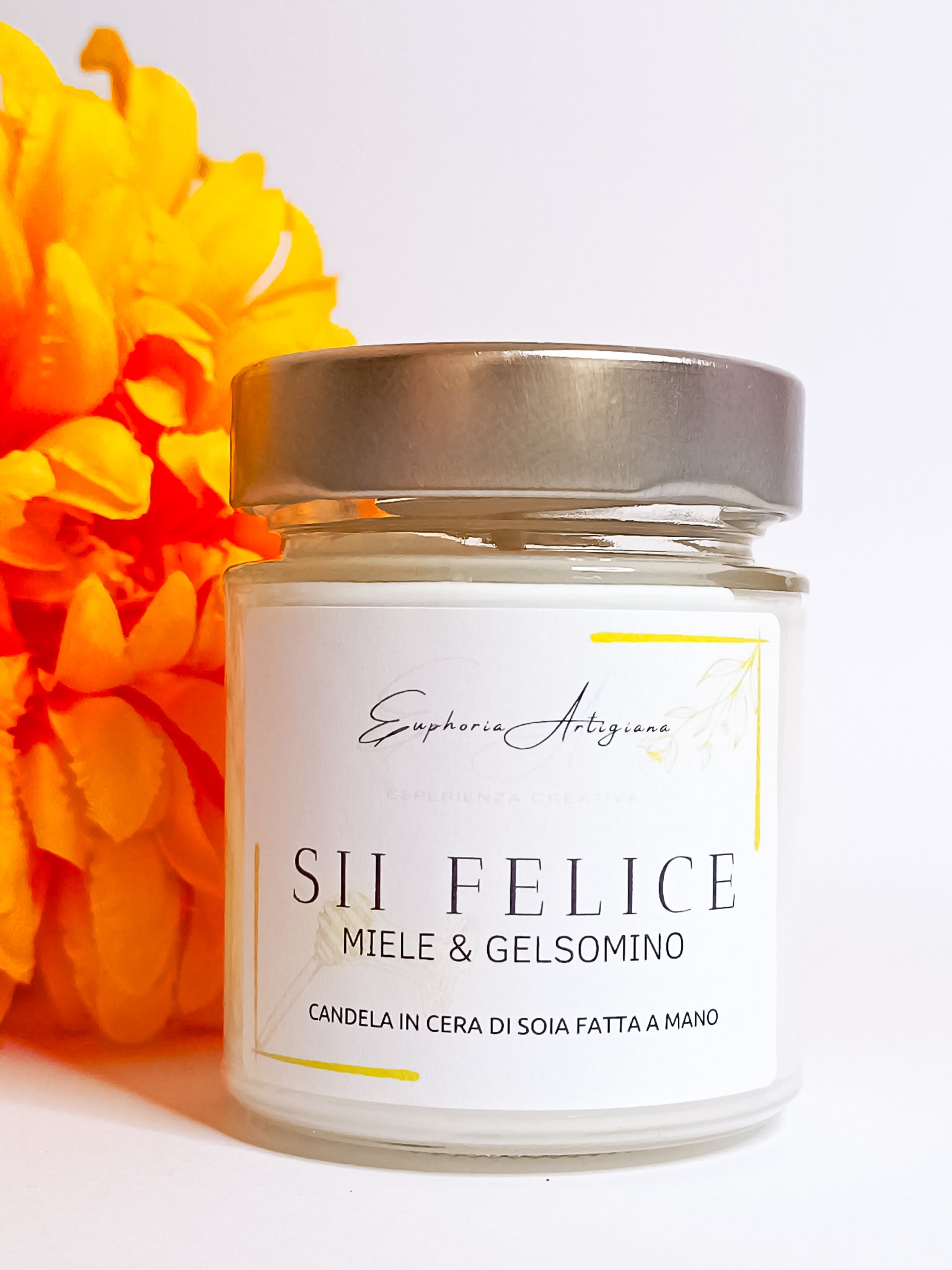 BE HAPPY - Bougie parfumée artisanale en cire de soja