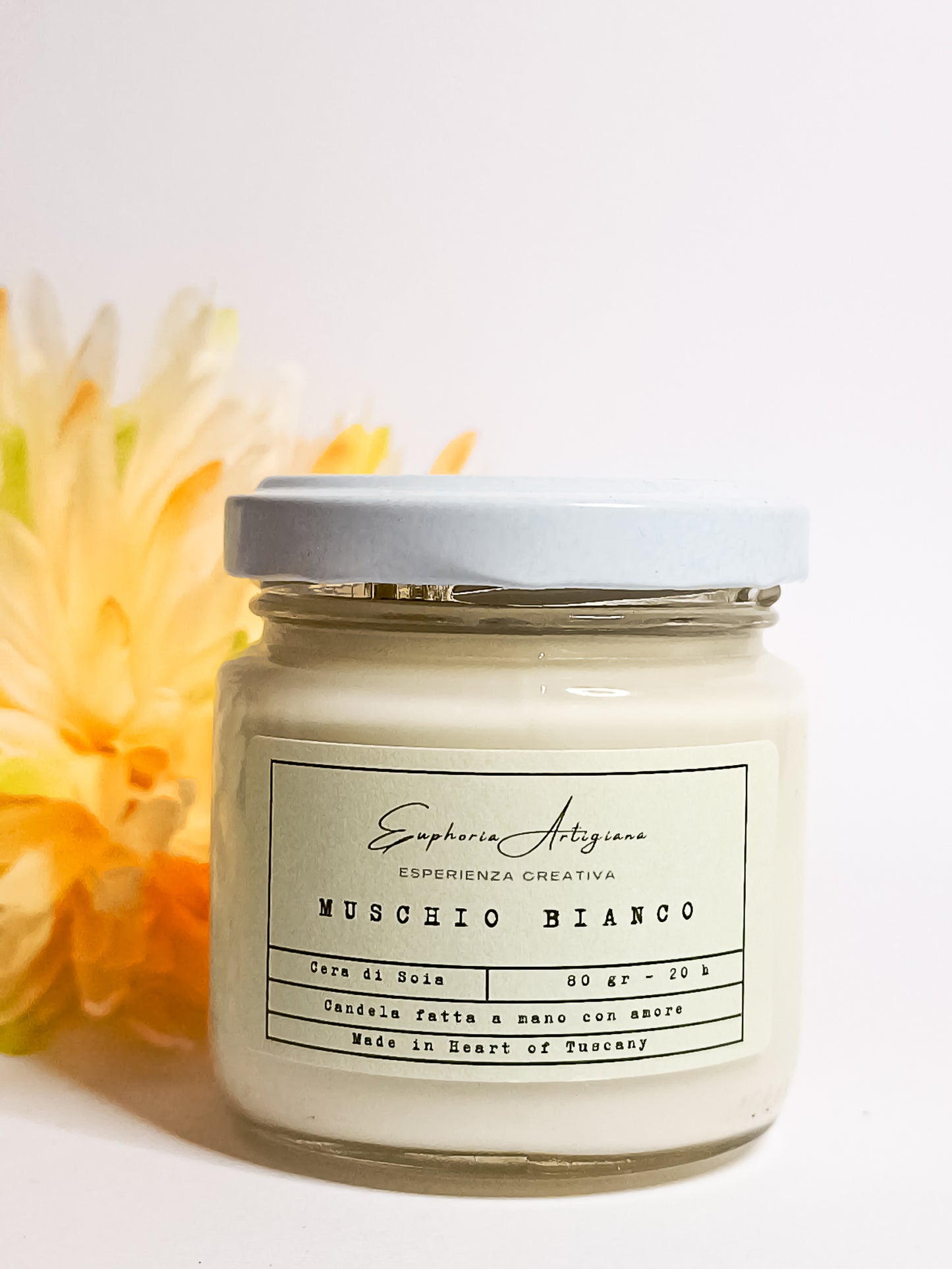 WHITE MUSK - Artisan Scented Candle in Soy Wax