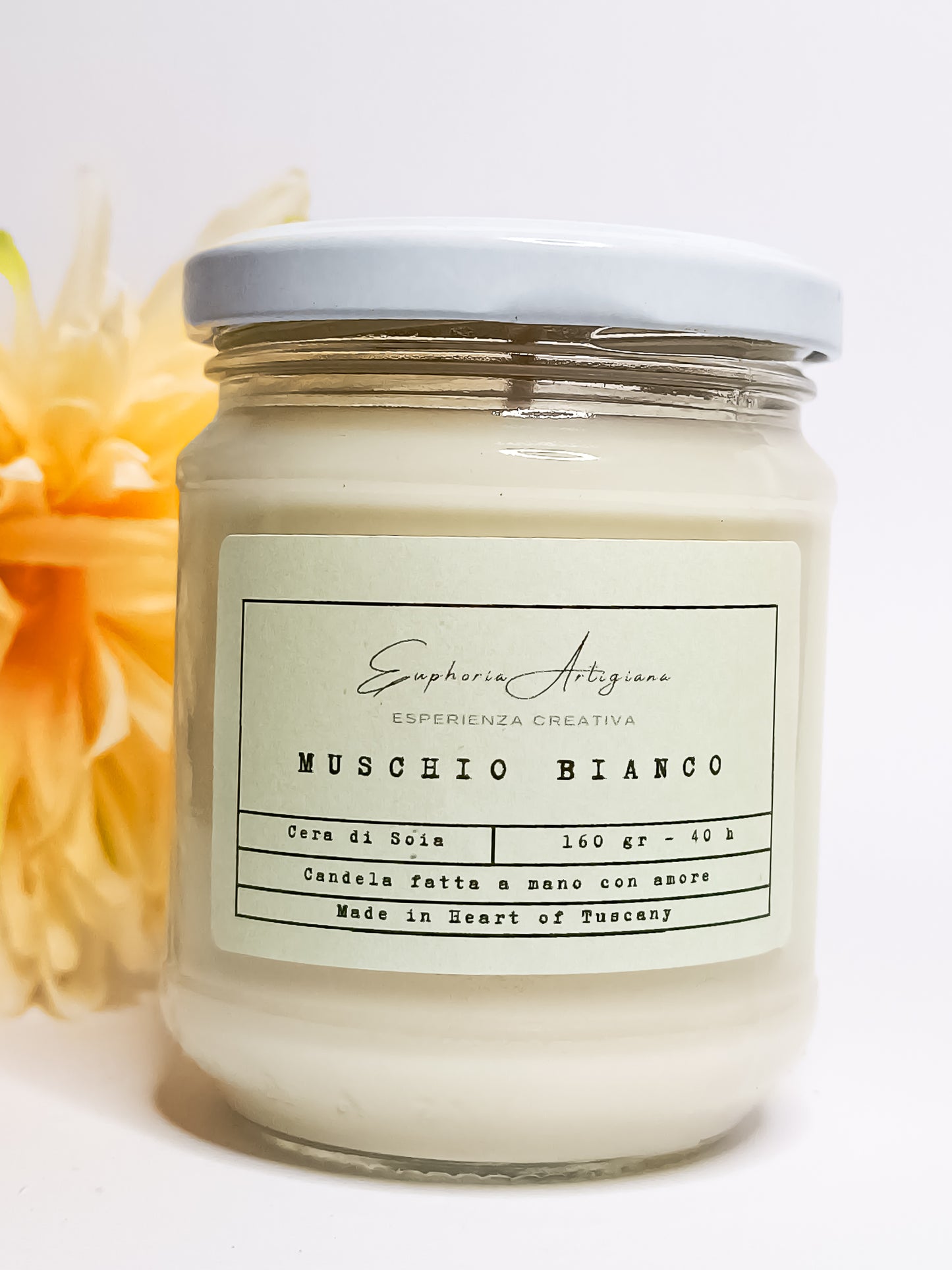 WHITE MUSK - Artisan Scented Candle in Soy Wax