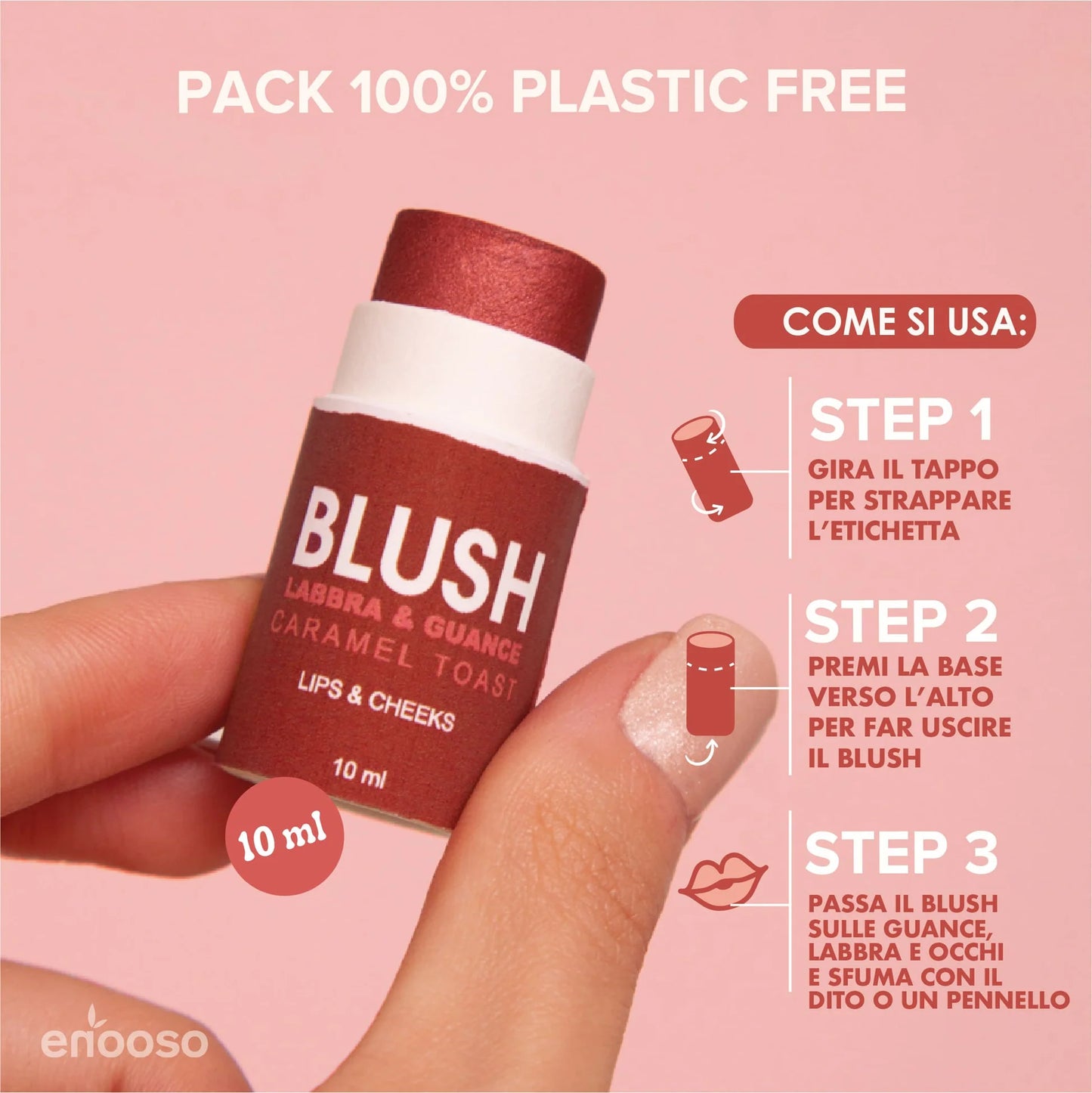 Enooso | Blush Labbra e Guance - Caramel Toast