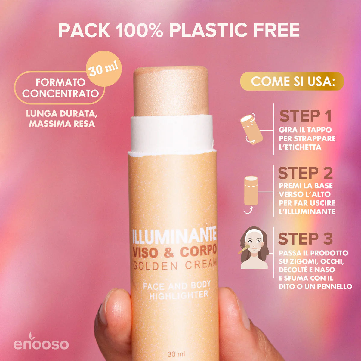 Enooso | Illuminante in Stick - Golden Cream