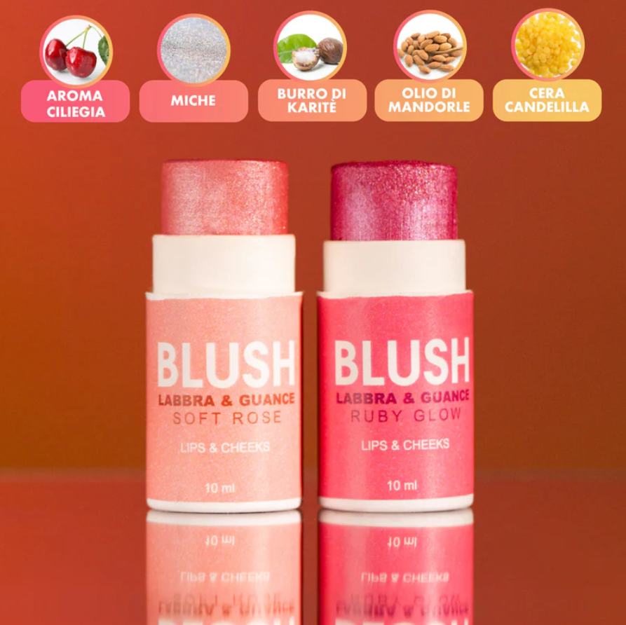 Enooso | Blush Labbra e Guance - Soft Rose