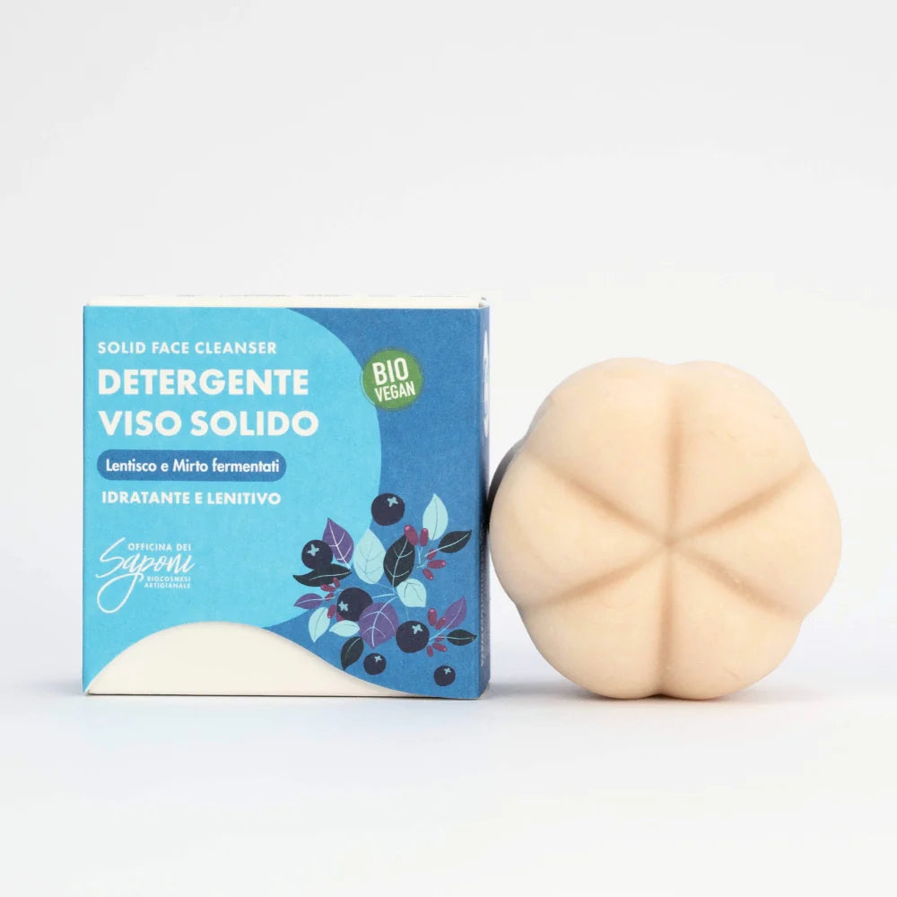 Detergente Viso Solido Idratante e Lenitivo – Lentisco & Mirto Fermentati | 50g