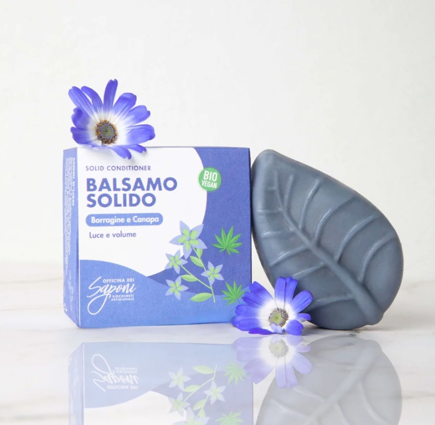 Après-shampooing solide bourrache et chanvre
