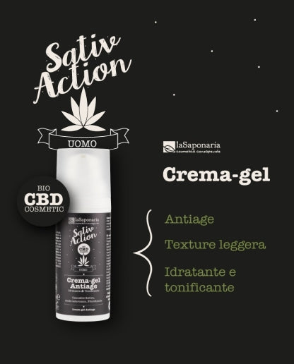 Gel-crème anti-âge visage homme