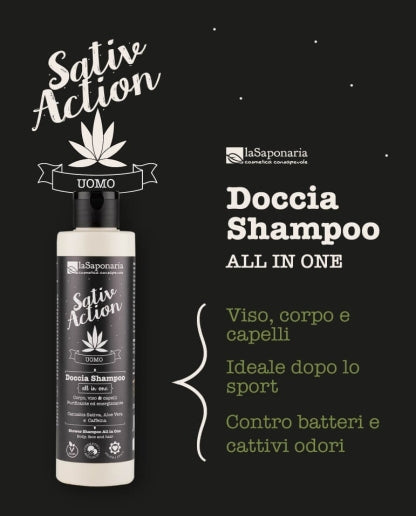 Shampoing douche tout-en-un