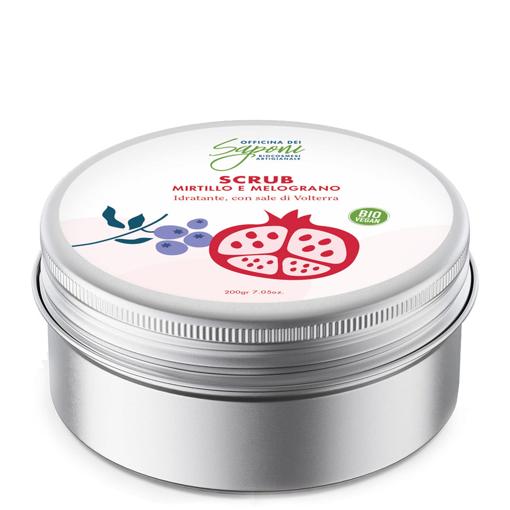 Gommage corps bio Myrtille et Grenade 
